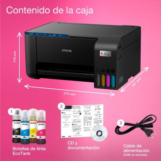 Epson EcoTank ET-2811 Multifunción Depósito de Tinta, Wi-Fi y Hasta 3 Años de Tinta Incluida