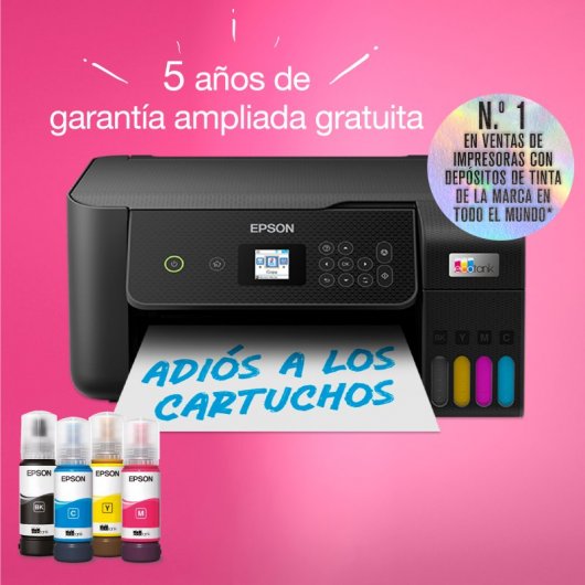 Epson EcoTank ET-2820 Multifunción con Depósito de Tinta, Wi-FI y Hasta 3 Años de Tinta Incluida