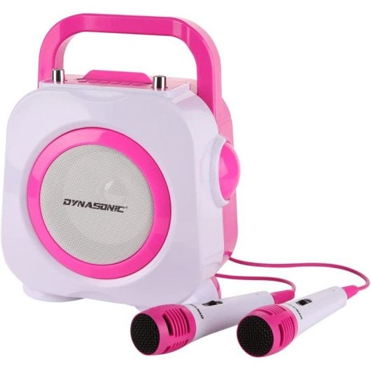 Dynasonic DK-201 Altifalante Karaoke com Microfone Rosa