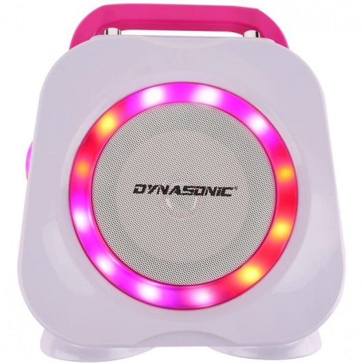 Dynasonic DK-201 Altifalante Karaoke com Microfone Rosa