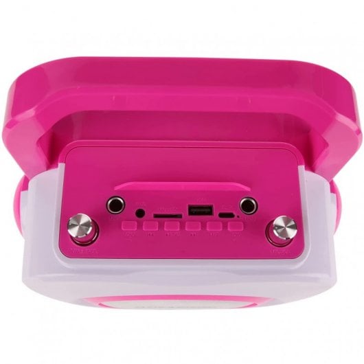 Dynasonic DK-201 Altifalante Karaoke com Microfone Rosa