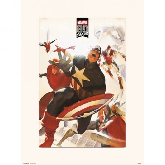 Erik Lámina Marvel 80 Years Vengadores 40x30cm