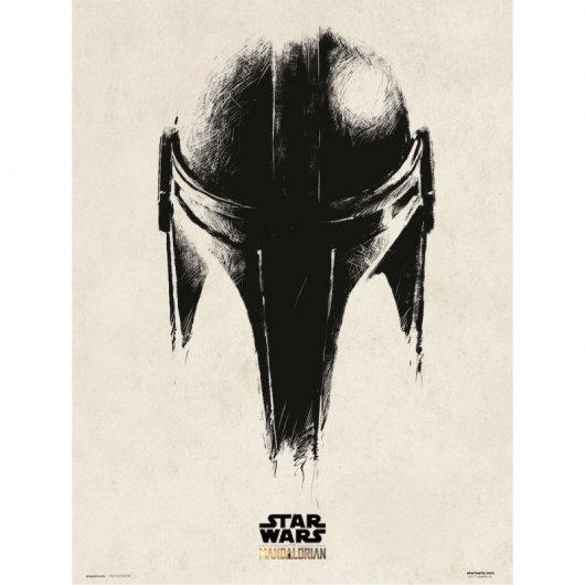 Erik Lámina Mandalorian Casco 40x30cm