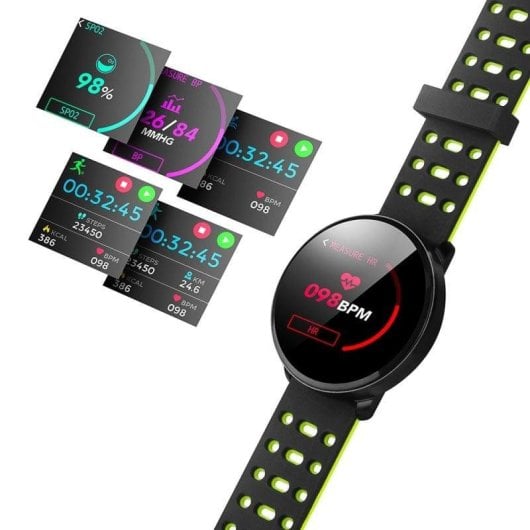 Smartek SW-280 Smartwatch + 2 Correas Verde/Negra