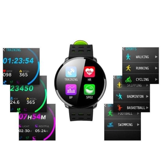 Smartek SW-280 Smartwatch + 2 Correas Verde/Negra