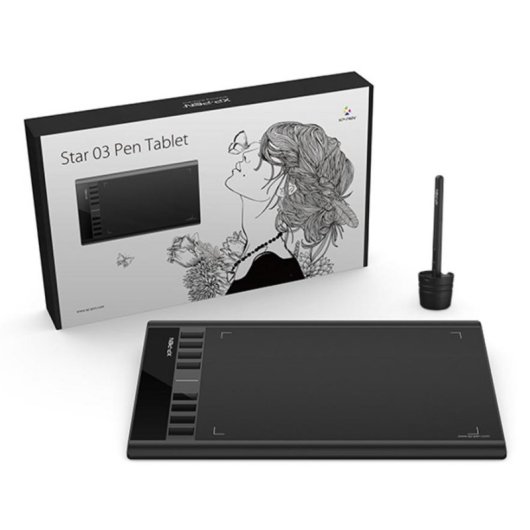 Tablette graphique XP-Pen Star 03 V2 10x6 8192 niveaux USB Noir