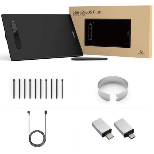 Tablette graphique XP-Pen Star G960S Plus 8192 niveaux 4 touches USB