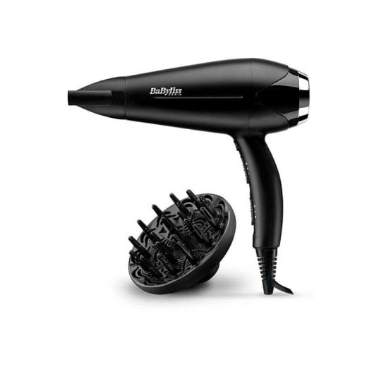 Sèche‑cheveux Ionique avec Diffuseur BaByliss D572DE 2200W 3 Températures 2 Vitesses Accessoires Noir
