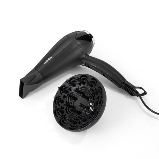 Sèche‑cheveux Ionique avec Diffuseur BaByliss D572DE 2200W 3 Températures 2 Vitesses Accessoires Noir