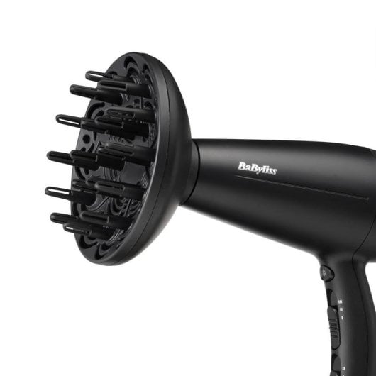 Sèche‑cheveux Ionique avec Diffuseur BaByliss D572DE 2200W 3 Températures 2 Vitesses Accessoires Noir