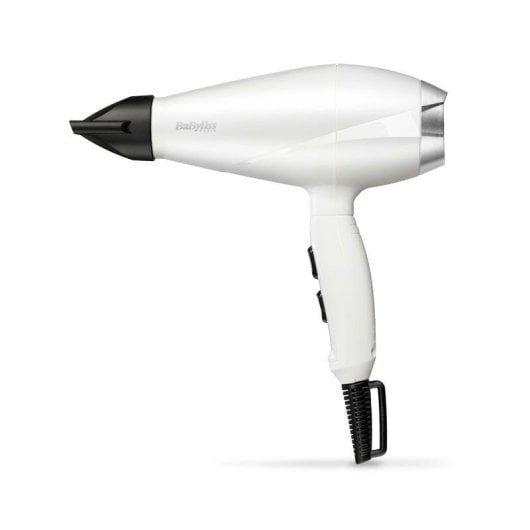 Sèche-cheveux Professionnel BaByliss 6704WE 2000W 3 Températures 2 Vitesses Concentrateur Noir et Blanc