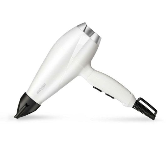 Sèche-cheveux Professionnel BaByliss 6704WE 2000W 3 Températures 2 Vitesses Concentrateur Noir et Blanc