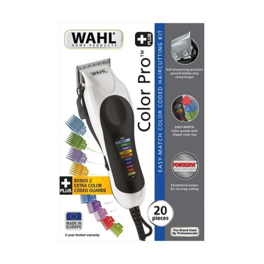 Tagliacapelli Professionale Wahl ColorPro Plus con Cavo 10 Pettini 1-25mm Lame Autoaffilanti
