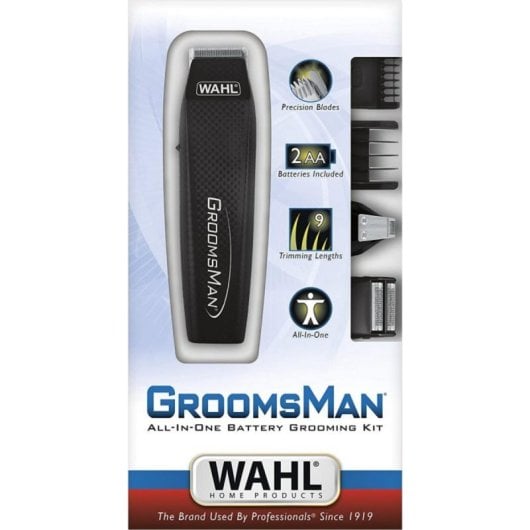 Tagliabarba Wahl Groomsman All In One con lame autoaffilanti 9 lunghezze a batteria