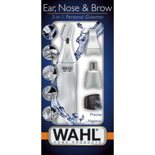 Tondeuse Nez et Oreilles Wahl Ear Nose Blow Wet and Dry Sans Fil Lames Précision Lavable