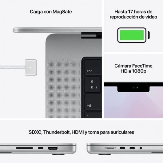 Apple MacBook Pro Apple M1 Pro/16GB/512GB SSD/14.2" Plata