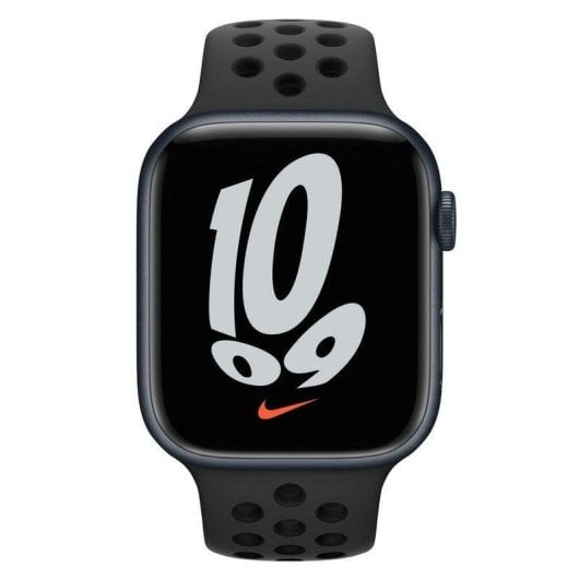 Apple Watch Series 7 Nike GPS + Cellular 45mm Aluminio Medianoche con Correa Deportiva Negra