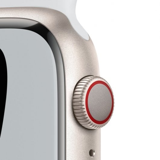 Apple Watch Series 7 Nike GPS + Cellular 45mm Aluminio Blanco Estrella con Correa Deportiva Platino Negra