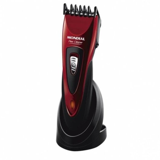 Haarschneider Fabrilamp MON-CR-04 Kabellos 60min 2 Aufsätze Edelstahlklinge Rot