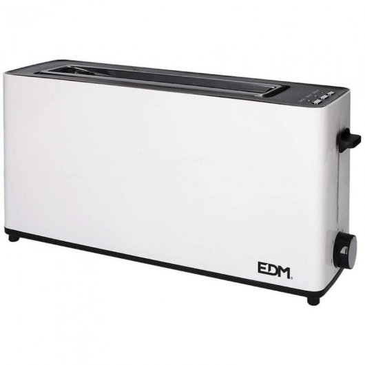 EDM Tostadora Ranura Larga 900W Blanca
