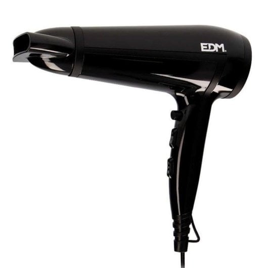 Professioneller Föhn EDM Secador de Pelo 2000W 3 Temperaturstufen 2 Geschwindigkeiten Schwarz