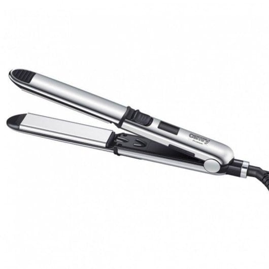 Plancha de pelo Camry Premium CR 2320 titanio cromo iónica LCD 130-230ºC