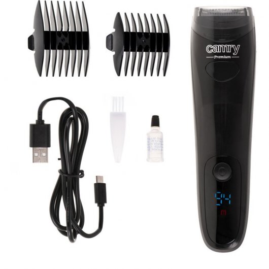 Fabrilamp CR2833 Recortadora de Barba Inalámbrica con Pantalla LCD Negra