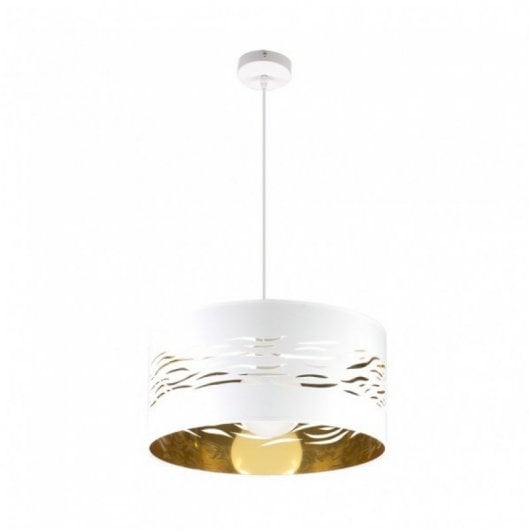 Fabrilamp Colgante Niebla 1xe27 Blanco Blanco Oro 40d
