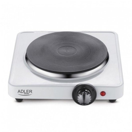 Cuisinière Électrique 1 Brûleur 1500W Blanche Adler