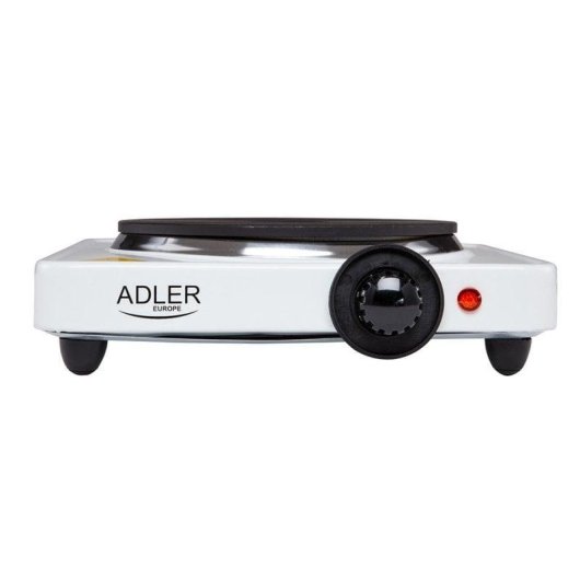 Cuisinière Électrique 1 Brûleur 1500W Blanche Adler