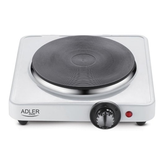 Cuisinière Électrique 1 Brûleur 1500W Blanche Adler
