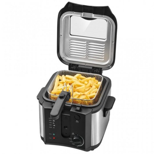 Clatronic FR 3649 Fritteuse 2,5 l 1600 W Schwarz/Silber