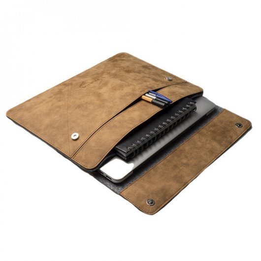 Pilatus Brand Housse pour ordinateur portable marron caramel 15,6"