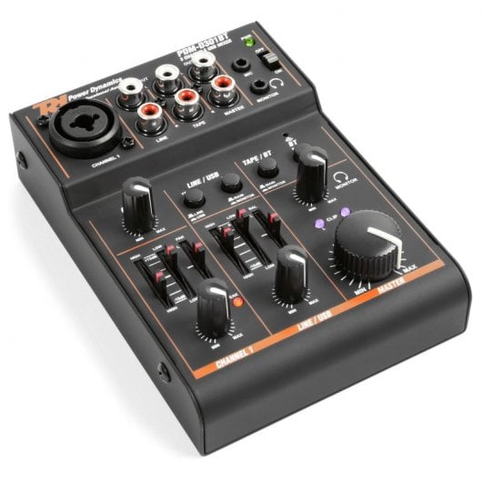 Power Dynamics PDM-D301BT Mixer de 3 Canales Mesa de Mezclas Bluetooth