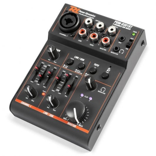 Power Dynamics PDM-D301BT Mixer de 3 Canales Mesa de Mezclas Bluetooth