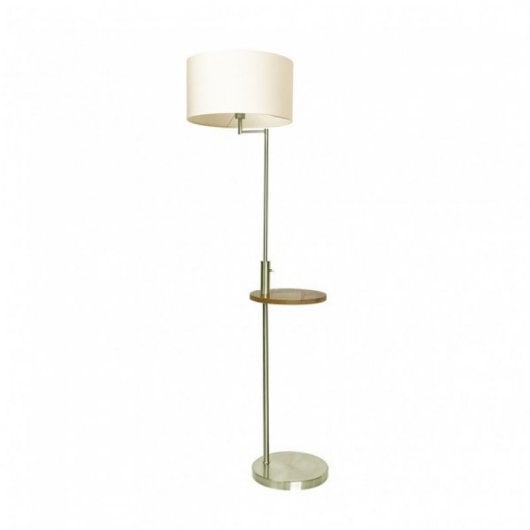 Fabrilamp Pie De Salón Sirio Conexión Usb 1xe27 Cuero Pantalla Beige