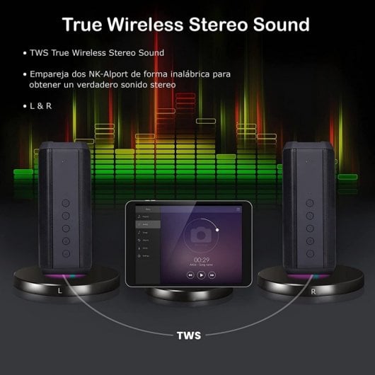 Enceinte Bluetooth portable Nk 20W noire