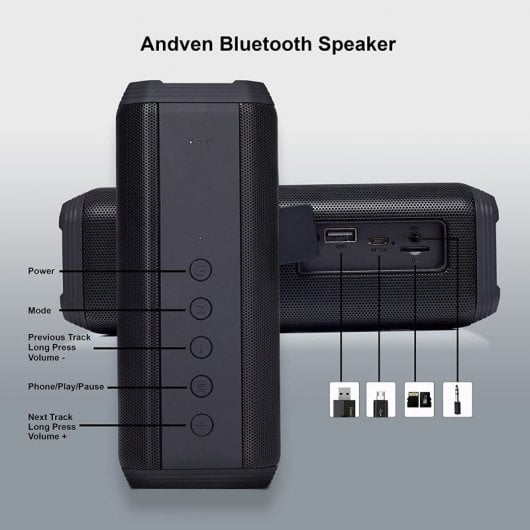 Enceinte Bluetooth portable Nk 20W noire