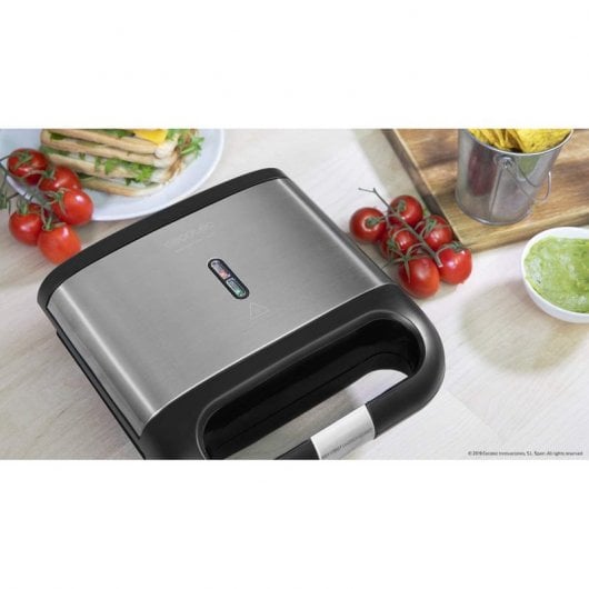 Cecotec Rock'nToast Sandwichera 750W Inox/Negra
