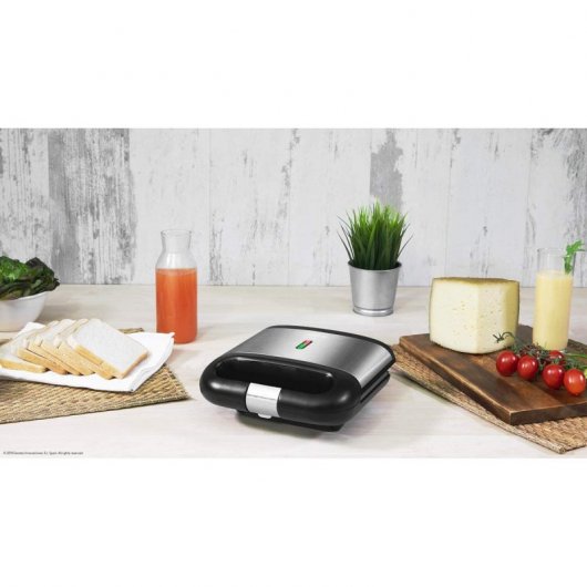 Cecotec Rock'nToast Sandwichera 750W Inox/Negra
