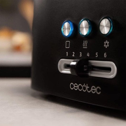Tostapane Cecotec Toast&Taste 9000 Double 2 Fette 980W Nero Acciaio Inox
