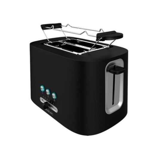 Tostapane Cecotec Toast&Taste 9000 Double 2 Fette 980W Nero Acciaio Inox