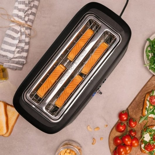 Cecotec Toast&Taste 16000 Extra Double Tostador 2 Rebanadas 1630W Negro