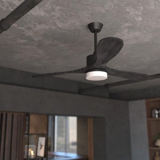 Ventilatore da Soffitto Cecotec EnergySilence Aero 5290 Stone Pro DC, LED, 52”, 5 Velocità, Nero
