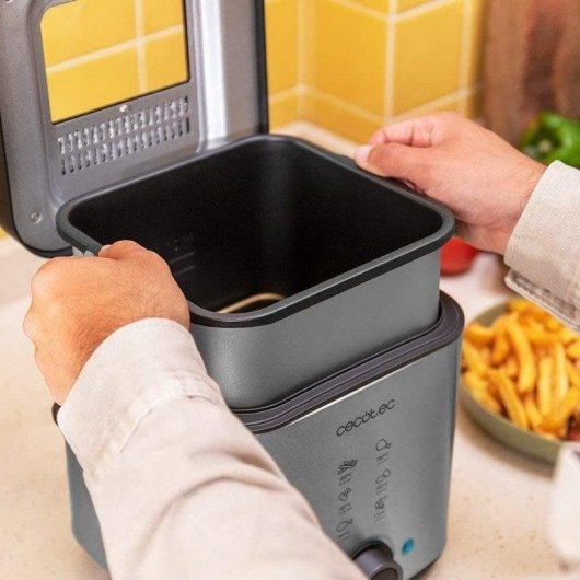 Friteuse Cecotec CleanFry Advance 1500 Fenêtre 1,5 L 900 W Inox avec OilCleaner