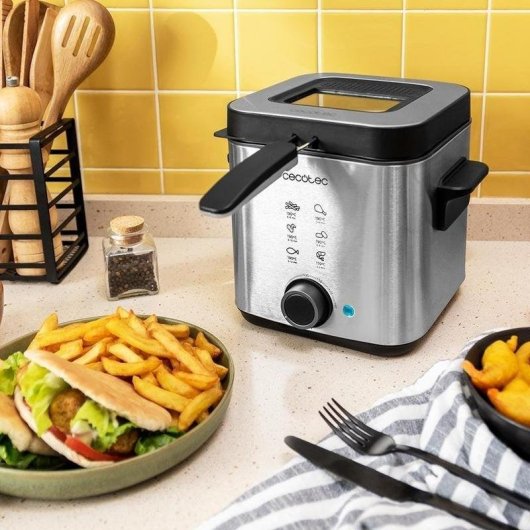 Friteuse Cecotec CleanFry Advance 1500 Fenêtre 1,5 L 900 W Inox avec OilCleaner