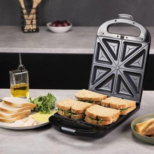 Sandwicheuse Cecotec Rock'nToast Family 3in1 Inox 1500W 4 sandwiches