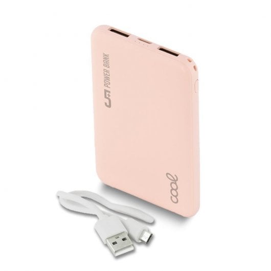 Cool Power Bank 5000 mAh Micro-USB Leather Rosa