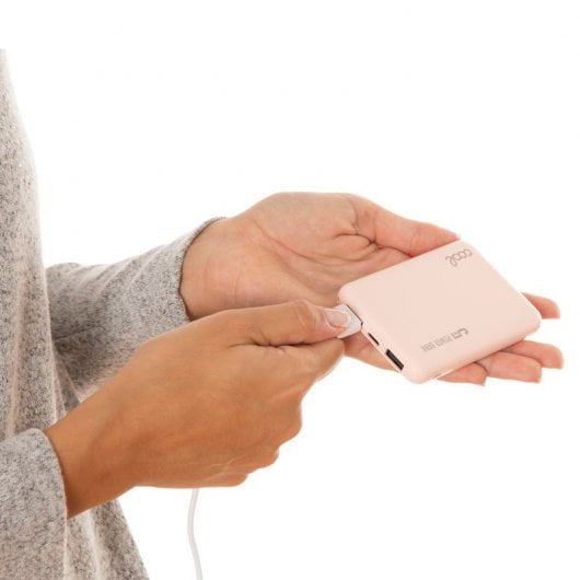Cool Power Bank 5000 mAh Micro-USB Leather Rosa