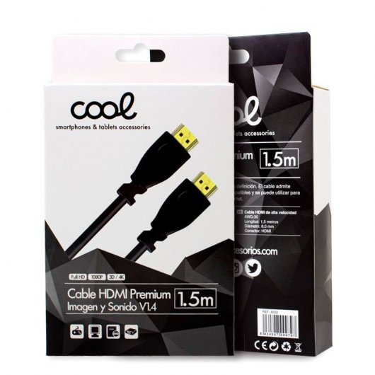 Cool Cable HDMI 1.4 4K Macho/Macho 1.5m Negro